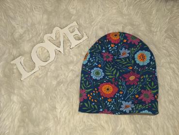 Beanie Kopfumfang 49-52cm "Blumen"